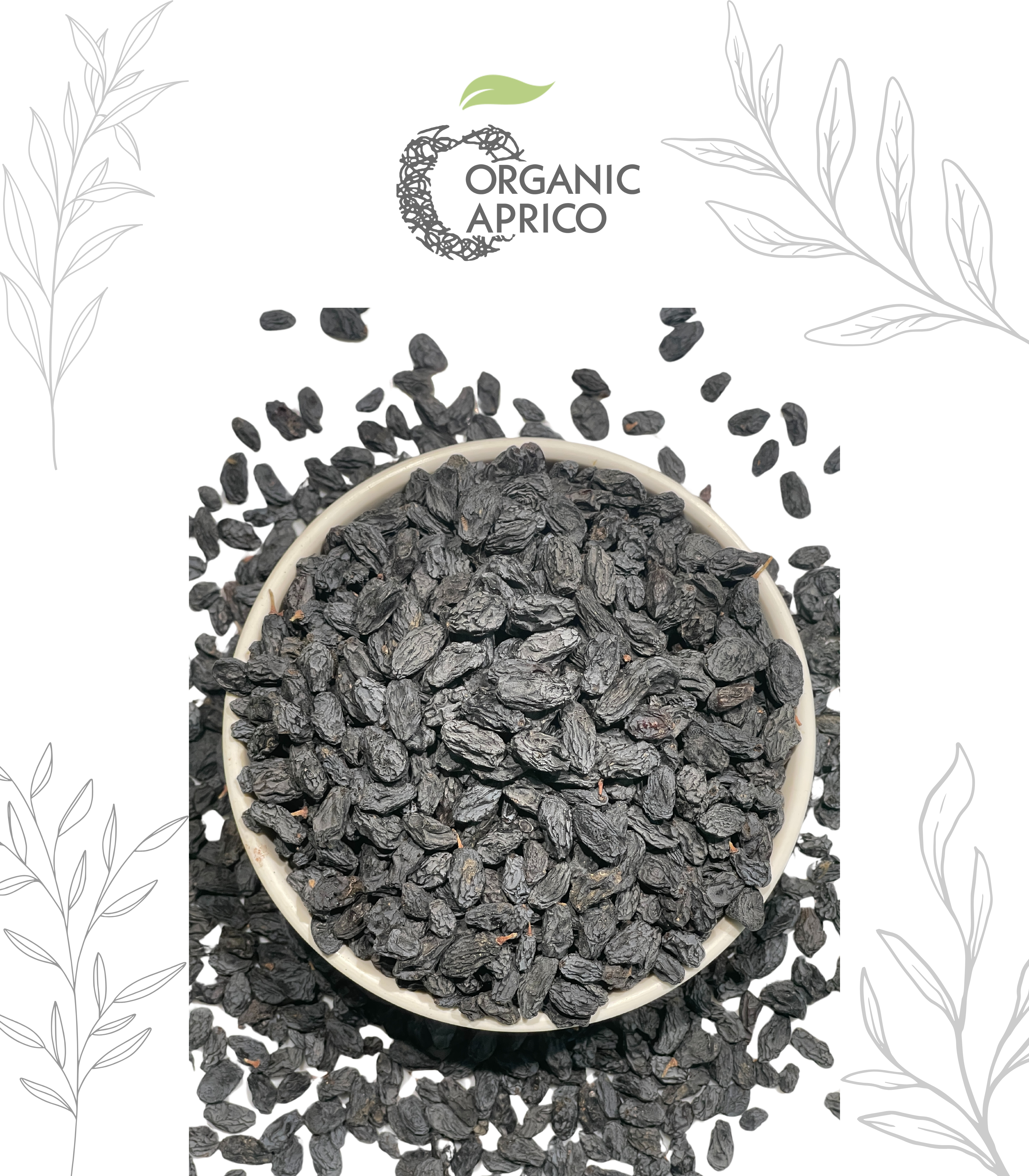 Sun-Dried Black Raisins (100% Organic)