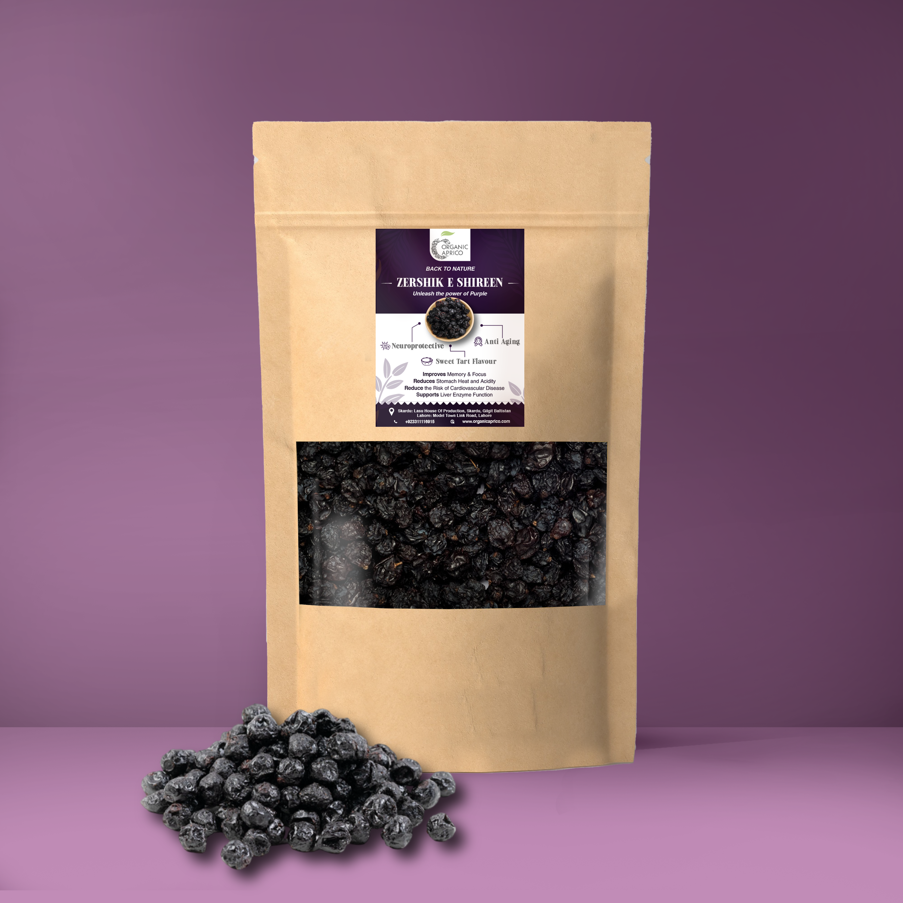 Sun Dried Zarshak Shireen (Black Barberries) 100% Wild and Pure