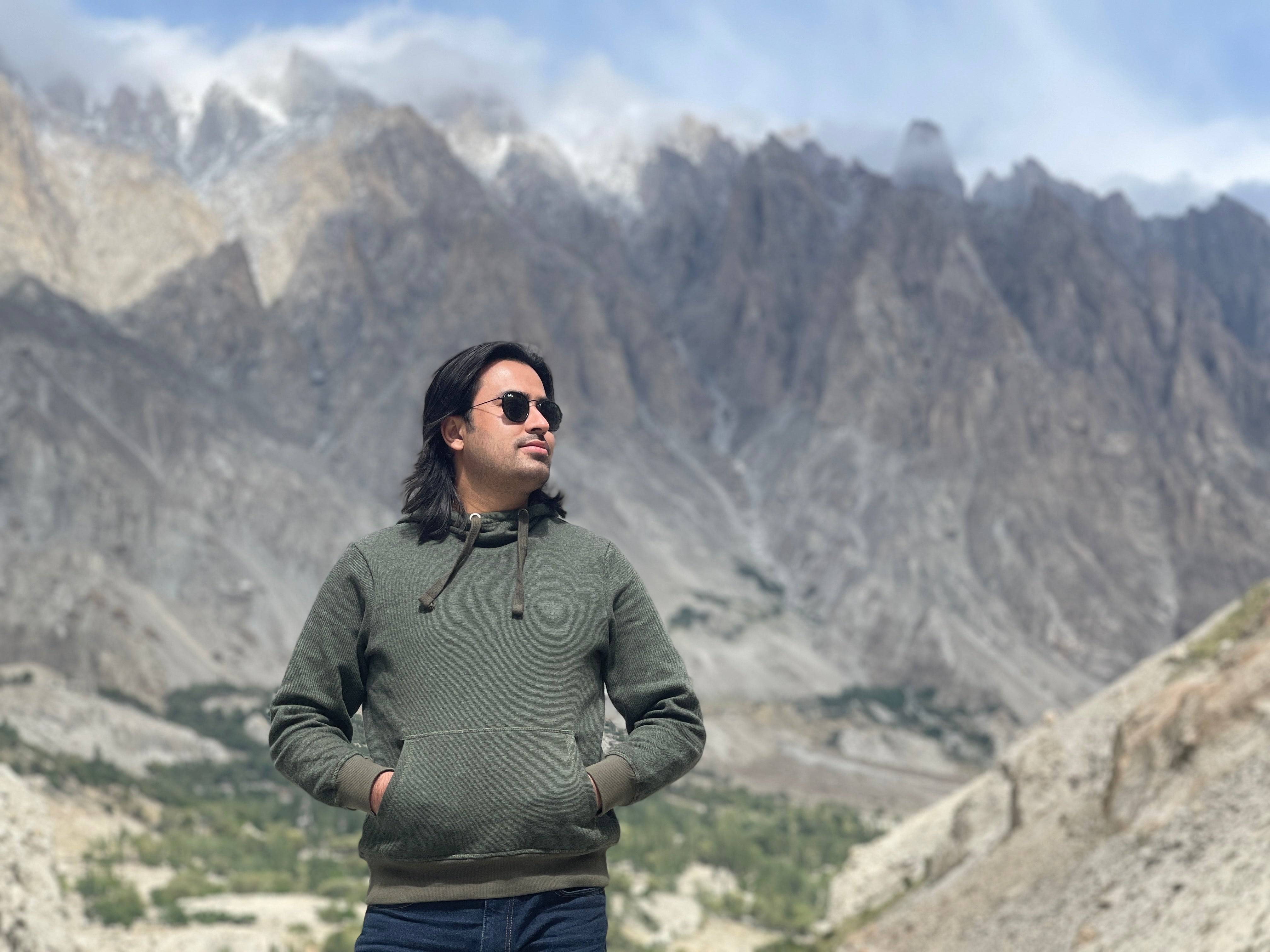 Mr. Nawaz Ali Owner of Organic Aprico is at the Site of Shilajit Extraction from the Himalayan Mountain